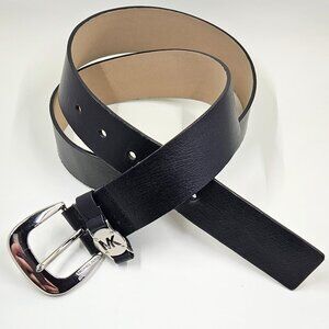 MICHAEL Michael Kors Black Logo Belt - 1.5” wide size L